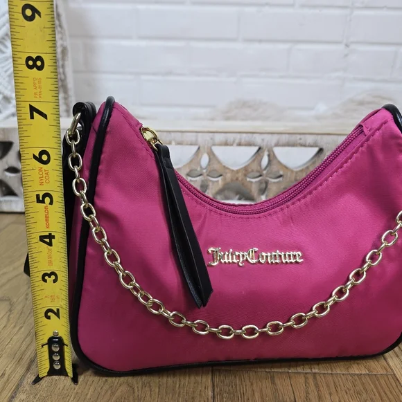 Juicy Couture Hot Pink Chain Detail Shoulder Crossbody Mini Bag - Picture 9 of 11